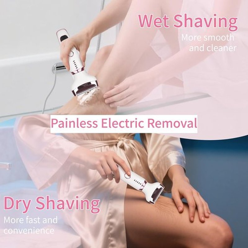 2026 LED Display Electric Razor | Skiennix Women's Wet & Dry Shaver - Painless 4-in-1 Cordless 3-Blade for Legs, Arms, Bikini