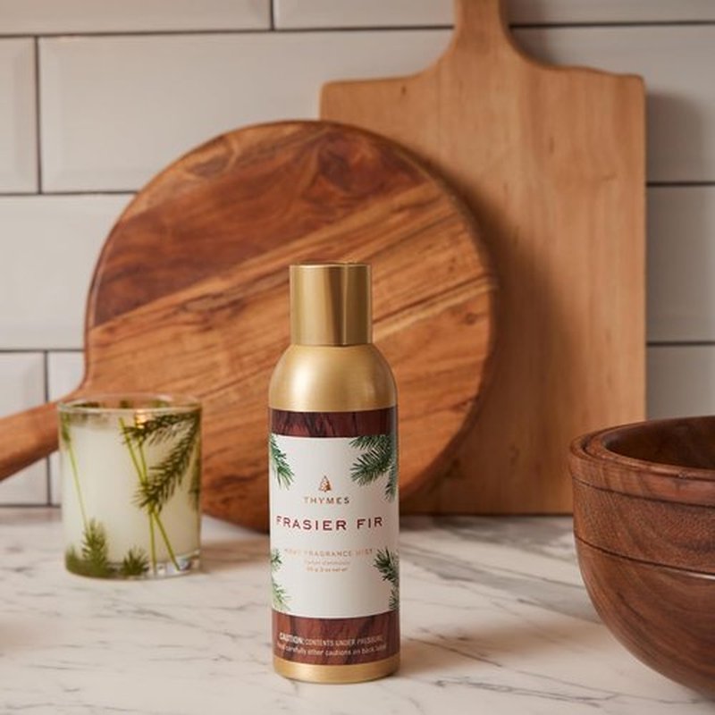Thymes Home Fragrance Mist - Long-Lasting Pine Air Freshener Spray | Crisp Siberian Fir & Cedarwood, 3 oz