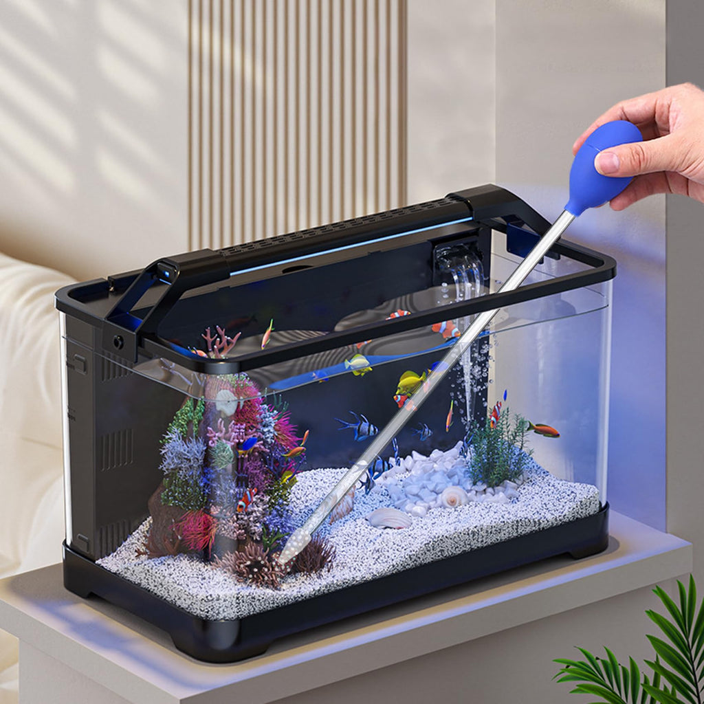 Hufopik 18.5 in Long Pipette for Fish Tank Coral Food Feeder Long Syringe Aquarium Coral Feeding Tube for Marine Fish Reef Aquatic Plant Spider Snake Lizard