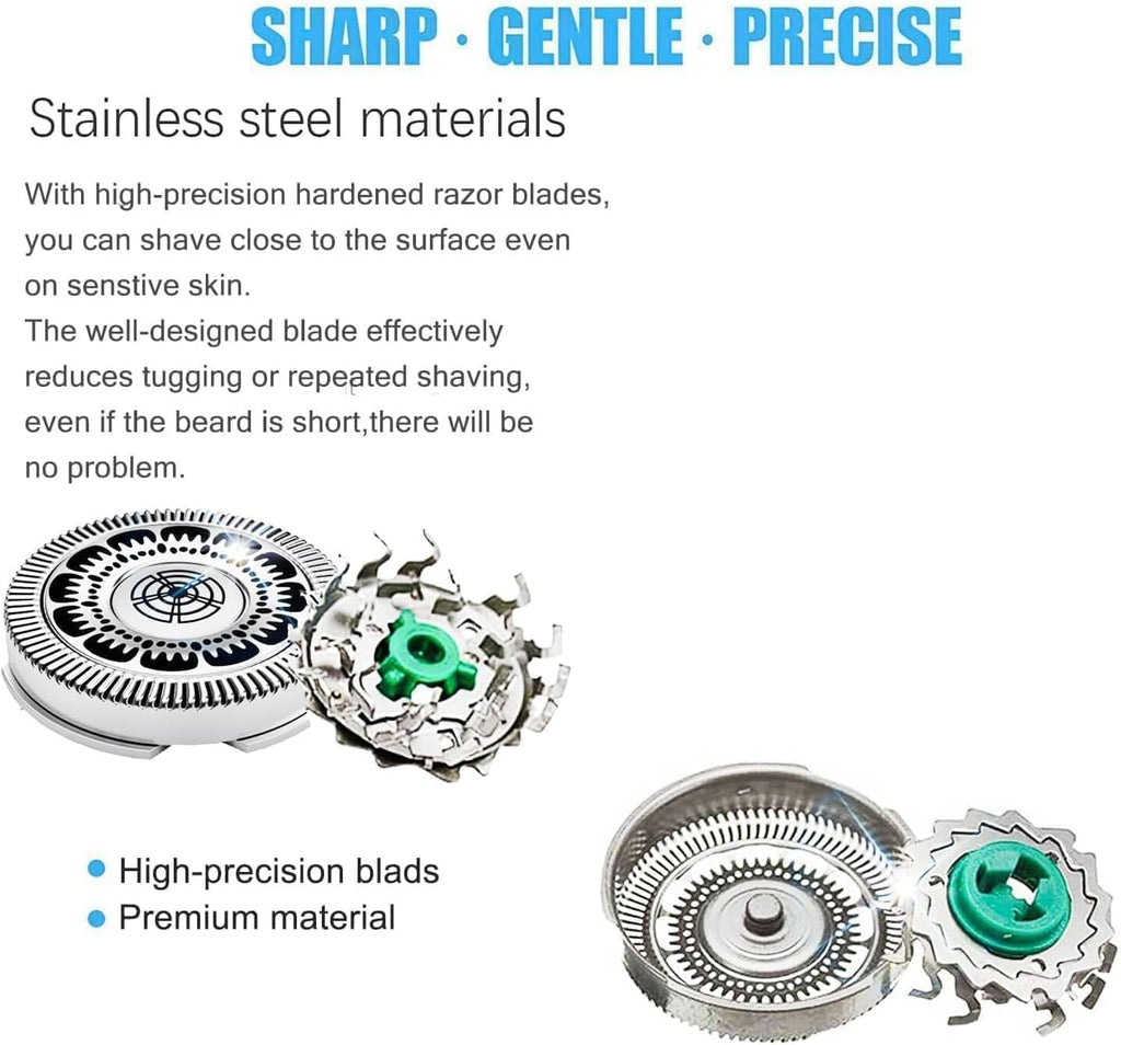 SH60 Replacement Shaver Heads Compatible with Philips Norelco Series 6000, Replacement Blades Compatible with Philips Electric Shaving Series 6000