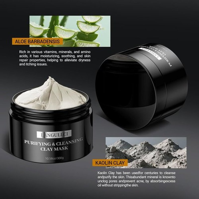Regine Switzerland Clay Mask - Purifying Kaolin Face Mask for Blackhead Removal & Oil Control | 10.5 oz