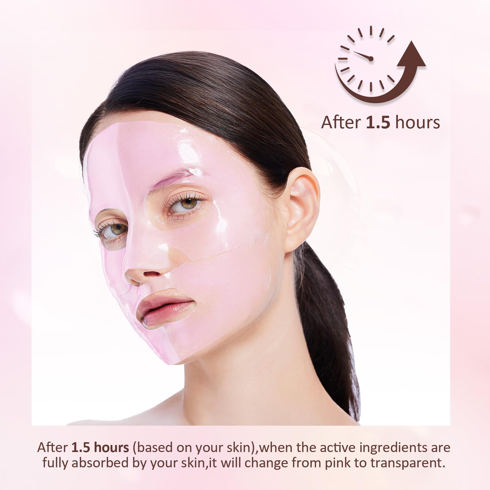 sylvérie Rose Bio-Collagen Real Deep Mask,2 Pack Moisturizing Facial Mask for Women Skin Care,Hydrating Beauty Rose Sheet Masks for All Skin Types