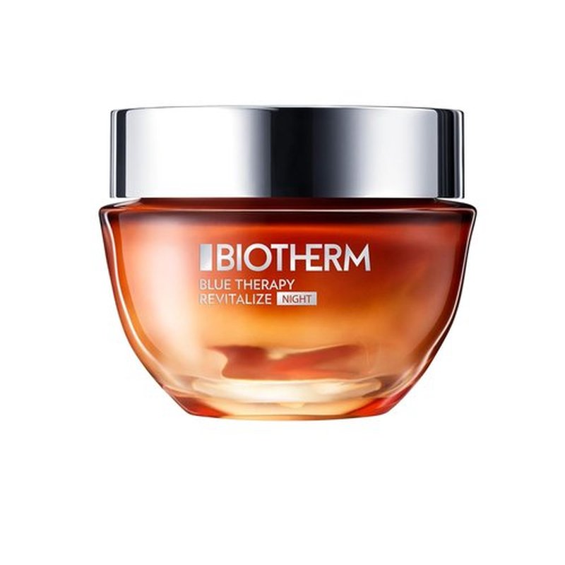 Biotherm Blue Therapy Night Cream - Revitalizing Anti-Aging Formula with Amber Algae for Dehydrated Skin | 1.7 Fl. Oz.