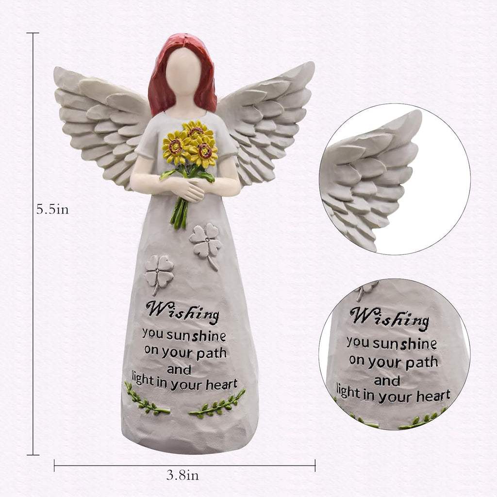 Angel Figurine by [Brand Name] - Hand-Painted 5.5” Sculpture for Blessings, Hope, and Comfort