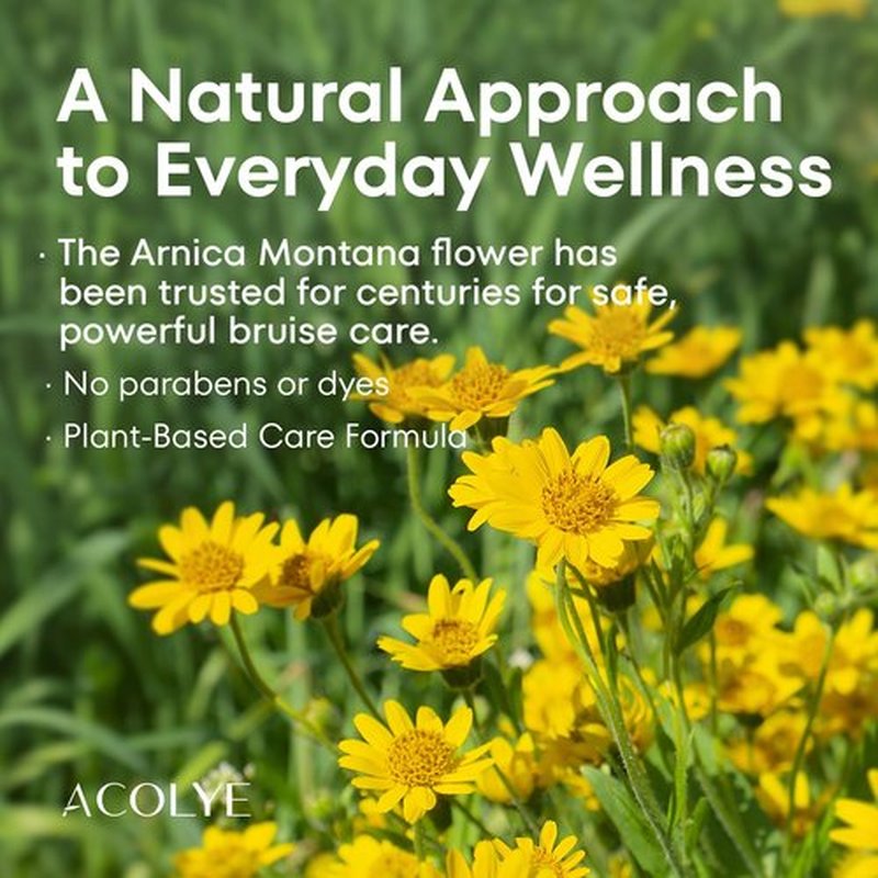 Acolye Arnica Cream for Bruising and Swelling: Extra Strength Arnica Bruise Cream with Vitamins K C E for Seniors Aged 55 and Above - Fast Healing Formula Ideal for Thin Skin 3.5 oz