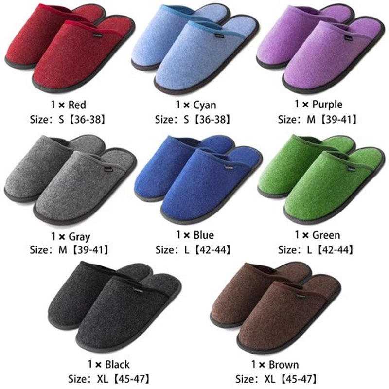 BUGUKI House Slippers for Guests Non-Disposable Washable Spa Slippers Set Non-Slip Felt for Spa, Hotel, Party Guest and Travel, Set of 8 Pairs