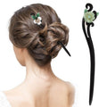 Lurrose Chinese Hair Sticks, Vintage Flower Hair Stick, Japanese Wood Chopsticks for Women Girls