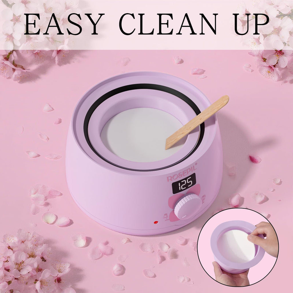 Rosepil Digital Wax Warmer - Waxing Kit for Women&Men 6 Packs Wax Beads