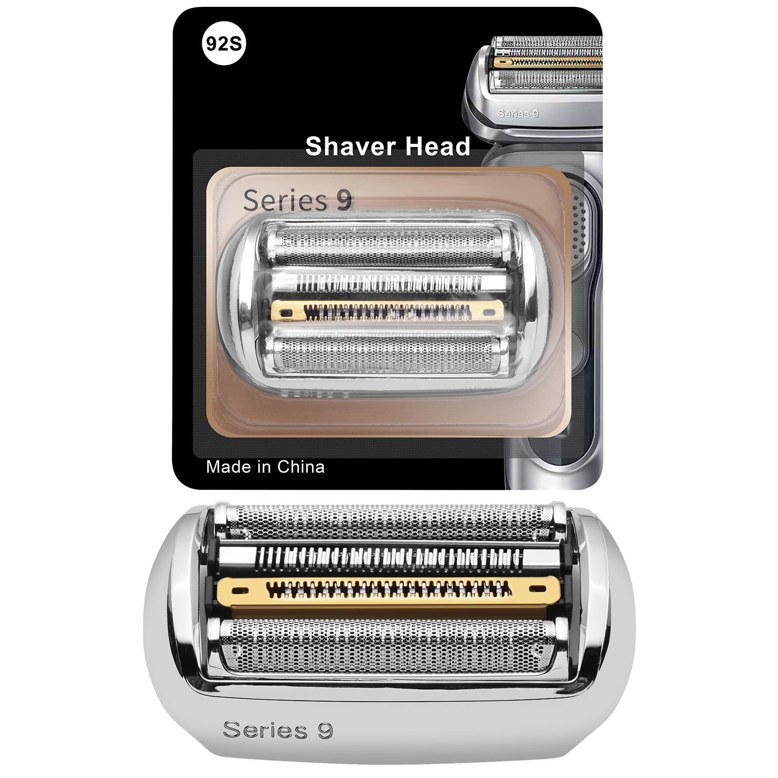 92S Replacement Shaver Head Compatible with Braun 9 Series Foil Shaver
