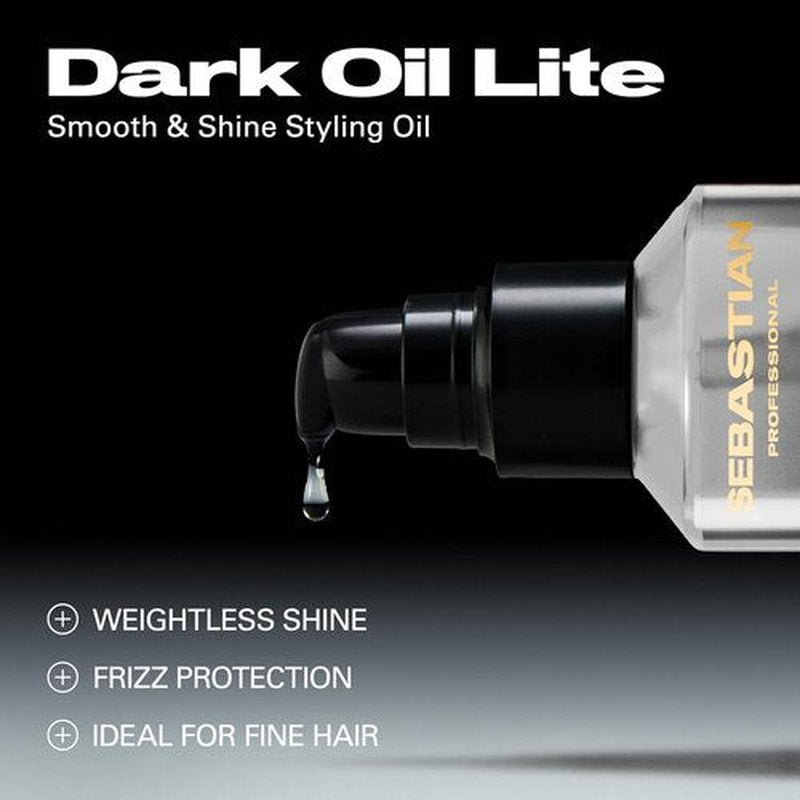 Sebastian Professional Dark Oil Lite - Ultra Light Styling Oil for Smooth, Shiny Hair | 1 fl oz