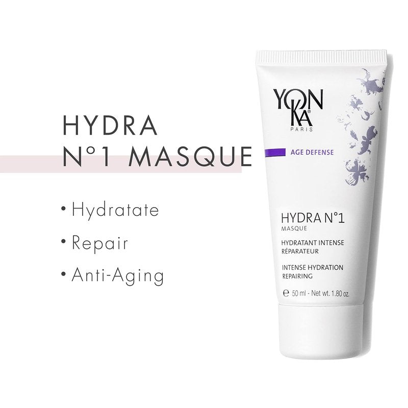 Yon-Ka Hydra No.1 Creme & Masque Set - Anti-Aging Moisturizer & Hydrating Face Mask for Normal to Dry Skin | Paraben-Free | 1.74 oz & 1.80 oz