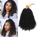Youngther Yanky twist crochet hair 12 Inch 6Pack(40stands/Pack) Natural Black Pre-Twisted Fluffy Yankee Twist curly crochet hair for black women hair (1B)