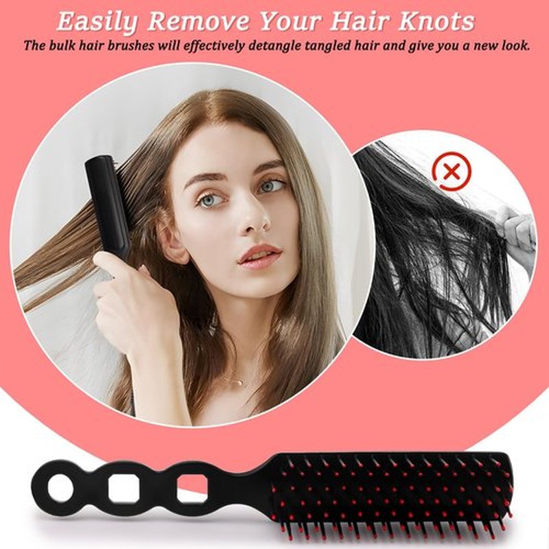 HOFASON 100 Pcs Bulk Hair Brushes for Homeless Supplies, Individually Wrapped Disposable Hair Brushes Nylon Bristles Detangling Hair Brush for Women Hotel Nursing Charity