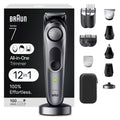Braun All-in-One Men's Shaving Kit Series 7 7440, 12-in-1 Beard, Face, Nose, Ear Trimmer, Hair Clippers, Body Groomer and Manscaping + Travel Case + Charging Stand