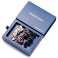 Fishers Finery 25 Momme Pure Mulberry Silk Large Scrunchies - Hair Tie Set, Gentle and Prevents Breakage (Taupe|Chocolate|Black- 3 PK)