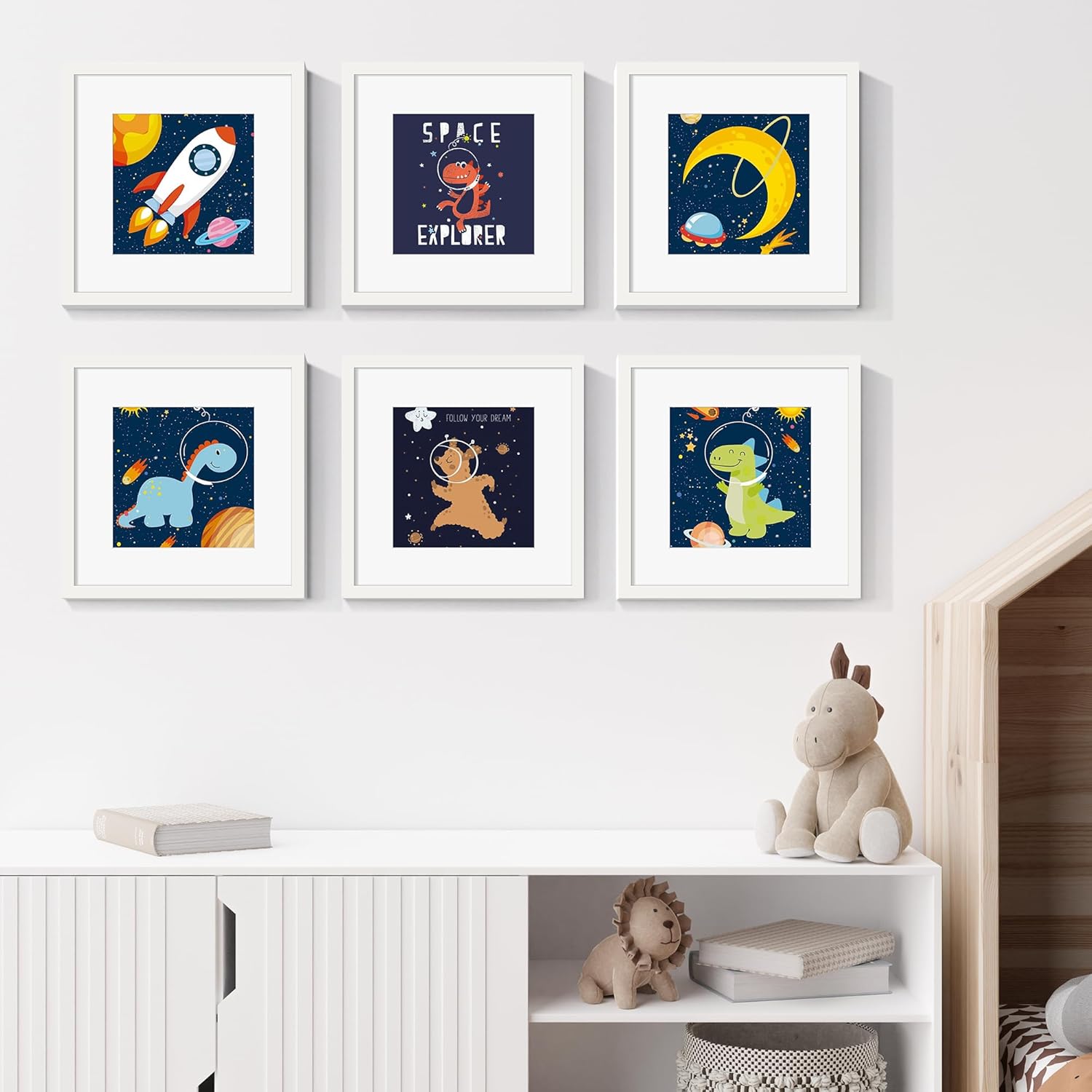 Upsimples 12x12 Picture Frame - Display 8x8 Photos with Mat or 12x12 Without | White, Single Pack