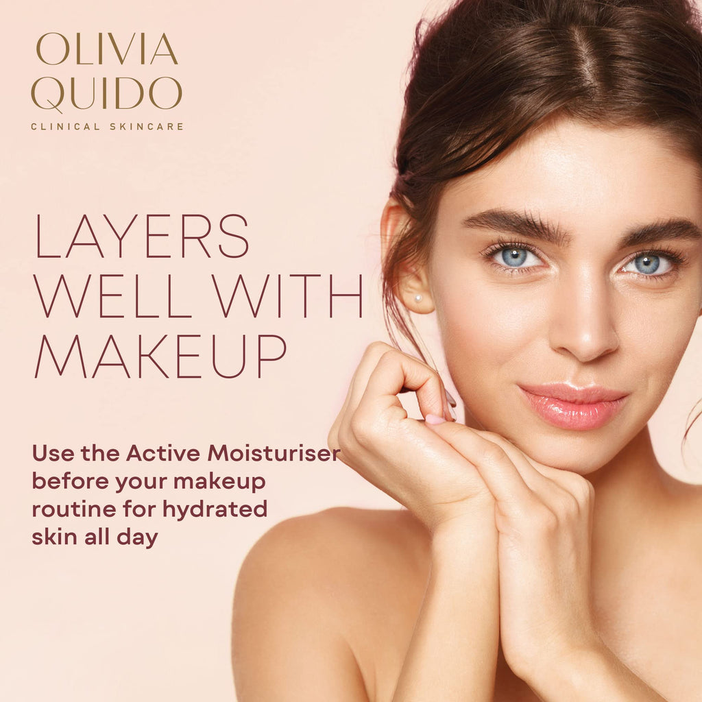 OLIVIA QUIDO Clinical Skincare Active Moisturizer 1.7oz, Facial Skin Care Product for Women and Men, Personal Care Product and Facial Moisturizer for Oily Skin, Dry Skin, and All Other Skin Types