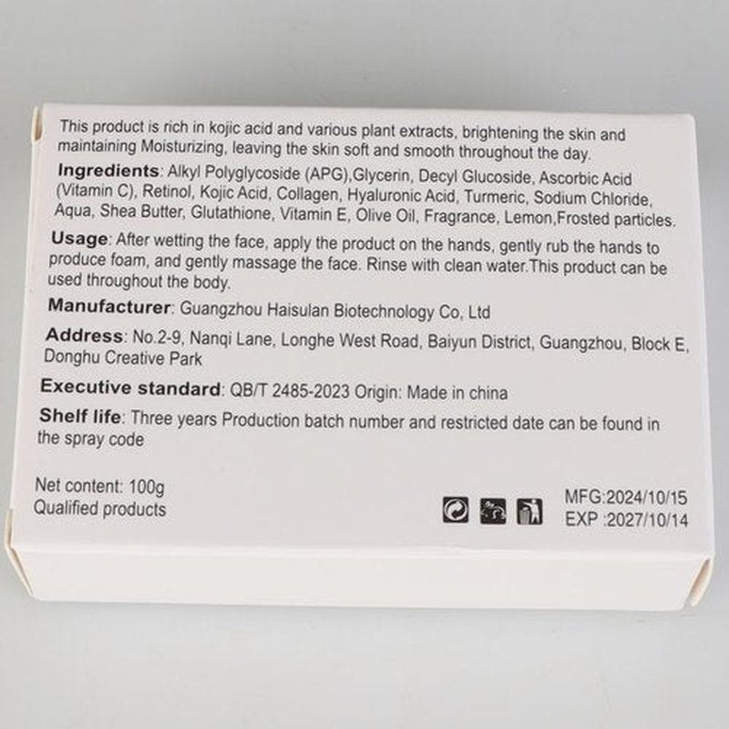 3PCS Lemon Turmeric Kojic Soap + 3 Bubble Nets | Organic Face & Body Bar | Cleansing & Exfoliating | All Skin Types