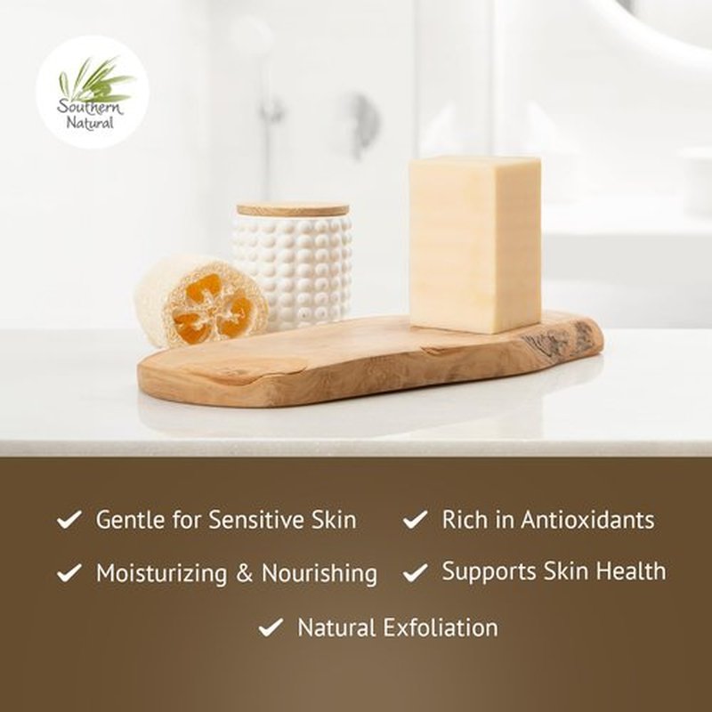 Southern Natural Goat Milk Soap Bar – Oatmeal Milk & Honey, Lavender, Honey Almond – Handmade for Dry and Sensitive Skin – Face & Body Wash for Men, Women, Kids, Baby – 3 pack (4-4.5 oz)