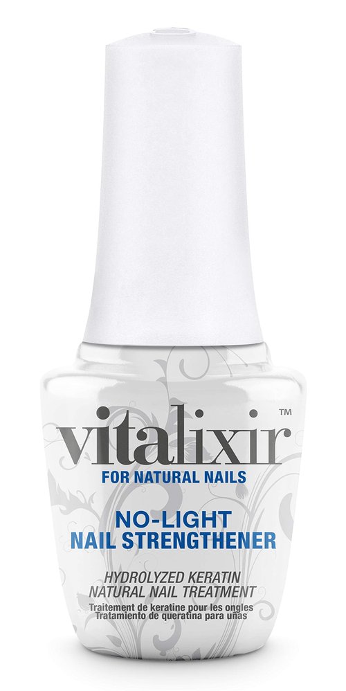 Gelish MINI Vitalixir No-Light Nail Strengthener Polish, Nail Strengthener, Keratin For Nails For Long Lasting, Healthy, 0.3 oz.
