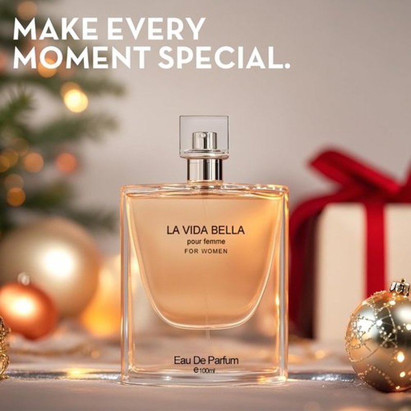 A CENTER La Vida Bella Perfume for Women - 3.4oz Eau de Parfum Spray | Floral & Sweet Fragrance with Iris, Patchouli, Vanilla, and Spun Sugar