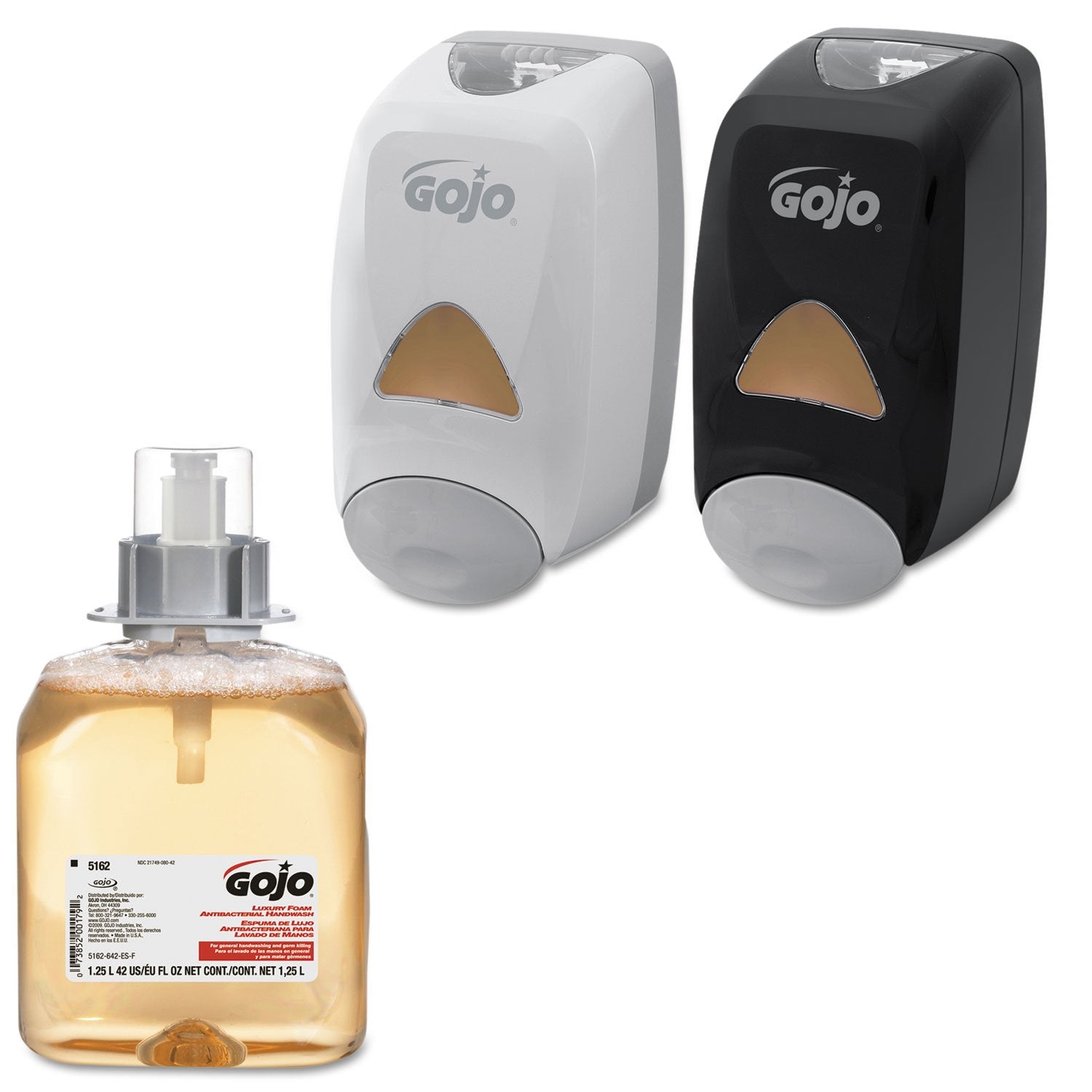 GOJO 5162-03 X Luxury Foam Antibacterial Soap Refill, 1250 mL Refill for GOJO® FMX-12™ Dispenser