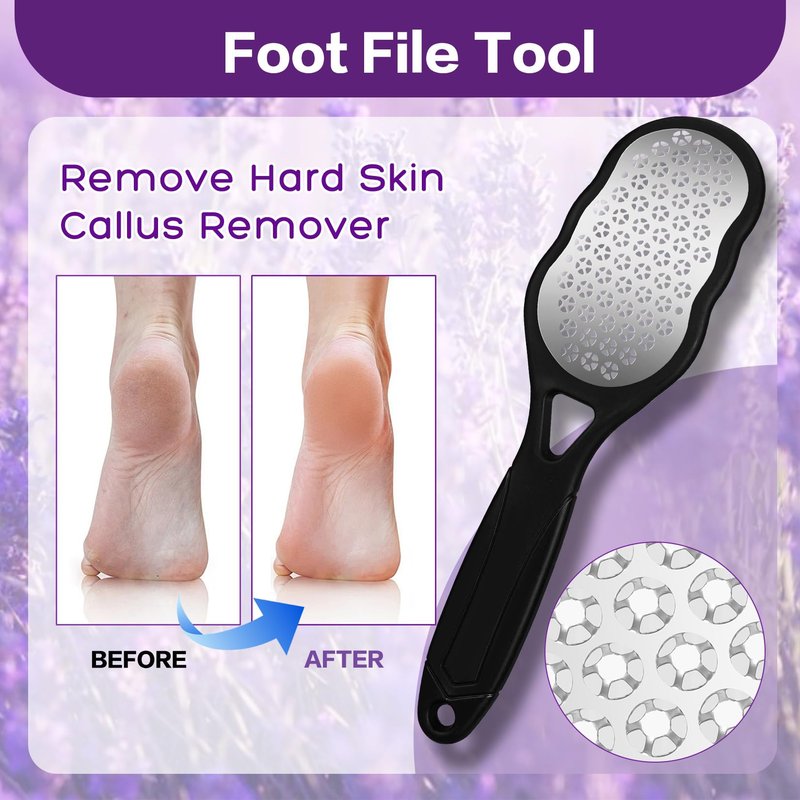 XIWEIOO Himalayan Pink FOOT SOAK SALT Kit Tea Tree Oil - Moisturize, Foot Odor cream spa bath massager Epsom Salt foot pedicure at home spa Callus Remover Gel Kit Foot file tools