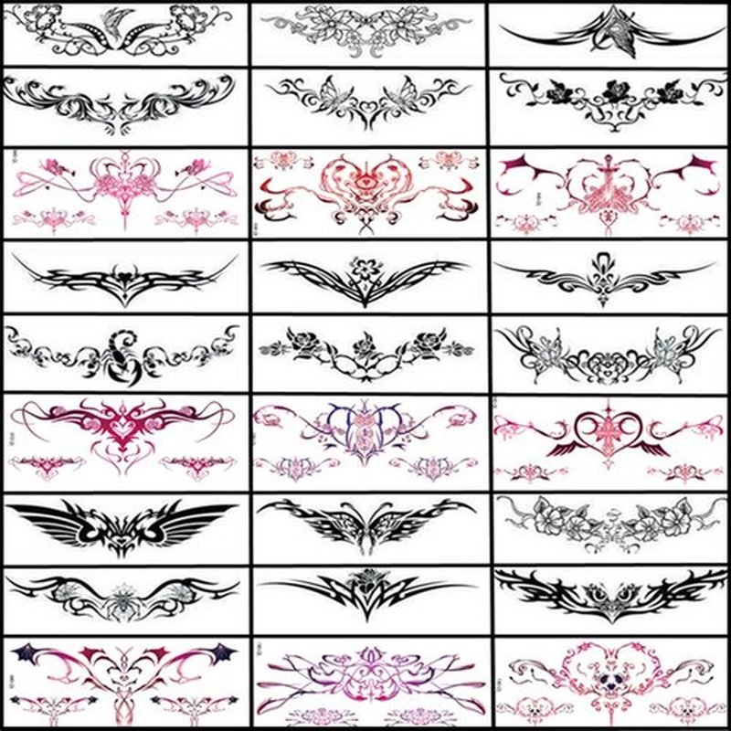 28 Sheet Sexy Temporary Tattoos for Abdomen Waist; Waterproof, Ideal for Bachelorette Parties. Temporary Fake Body Tattoos for Women and Girls
