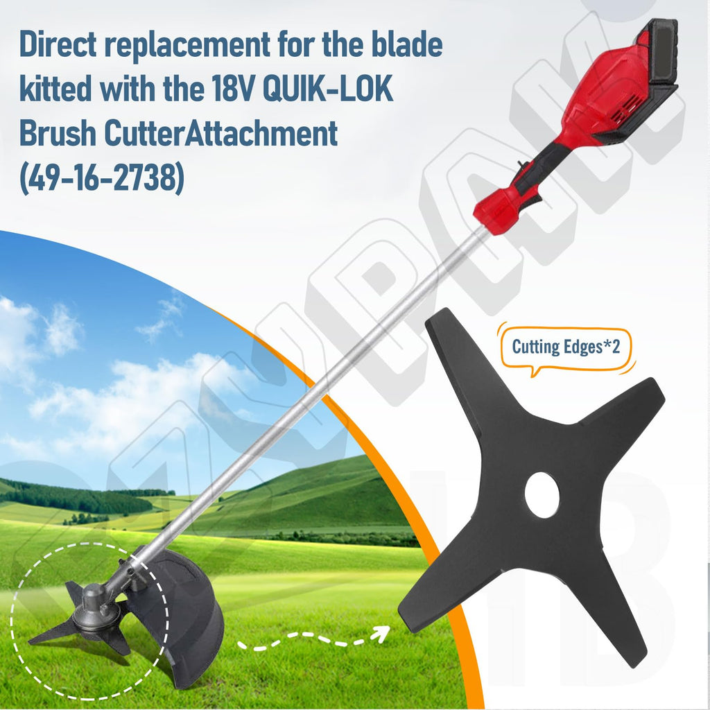 EZYPAK 9"x1" 49-16-2757 Brush Cutter Blade for 18V Quik-LOK Edges, use with the Attachment (49-16-2738)