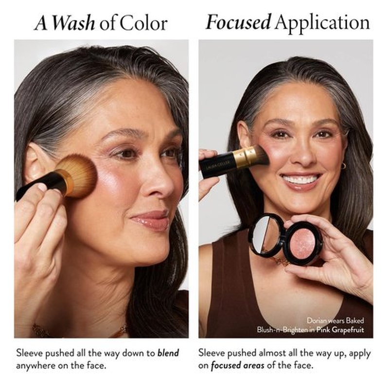 LAURA GELLER NEW YORK Baked Starter Kit: Fair, Best of the Best Full Face Palette + Baked Balance-n-Brighten Powder Foundation + Retractable Angled Kabuki Brush Set