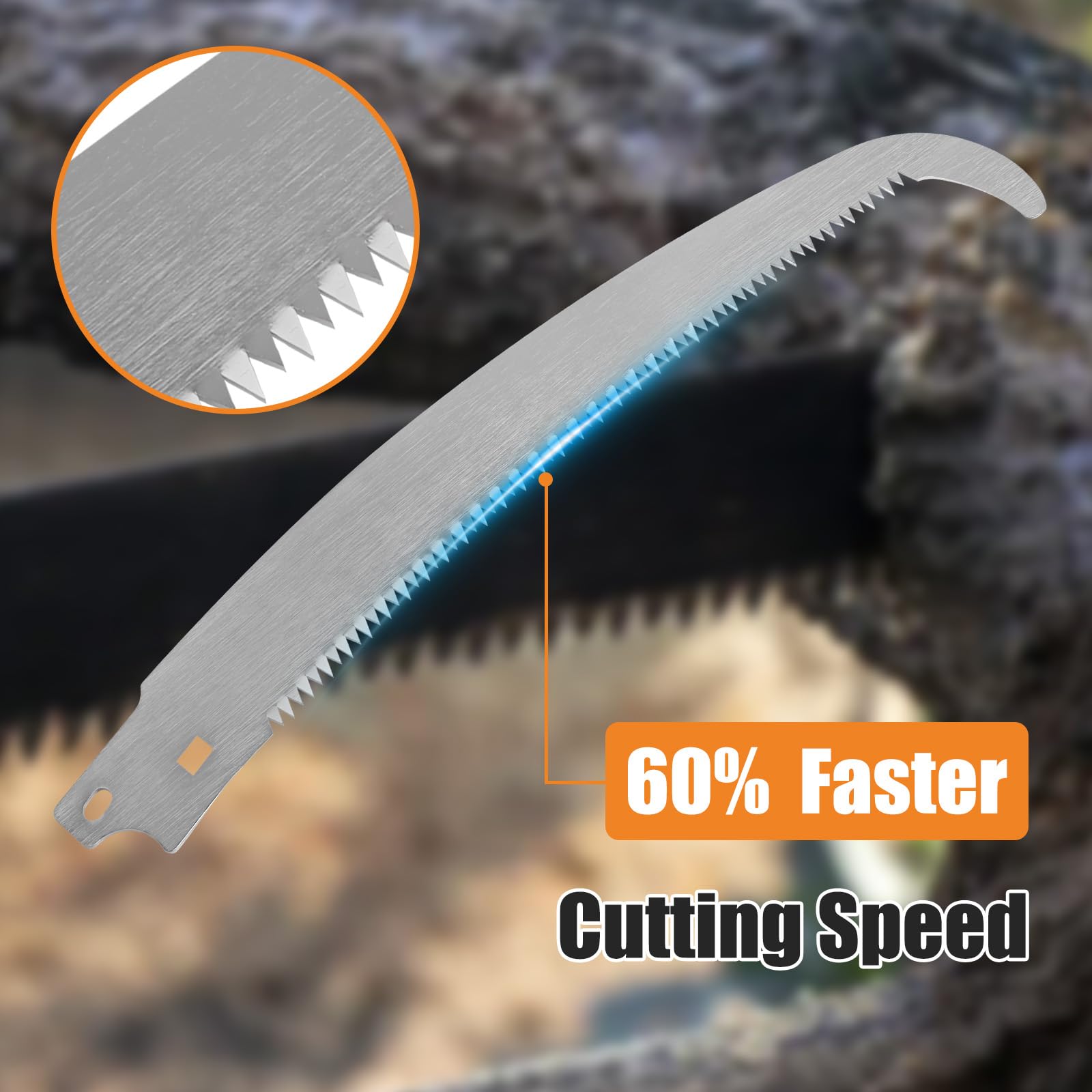 GJK 15 Inch Pole Saw Blade Replacement for Fiskars Pruning Saws and Tree Pruners, Pruning Saw Blade with Power Tooth Design, Garden Saws Part