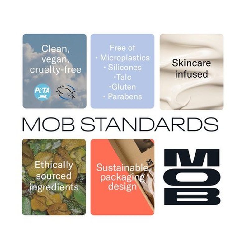 MOB Beauty Cream Clay Blush M73 Mauve Rose – Cool-Toned Rich Wash of Color, Buildable Lightweight Blendable Vegan Cruelty-Free Skincare Infused Long Wear Sustainable Refillable Compact