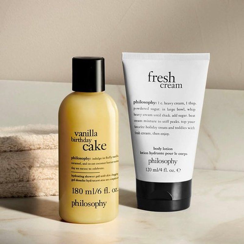 Philosophy Happy Birthday Gift Set | 2-Pc. Vanilla Cake Shower Gel & Fresh Cream Lotion - Moisturizing Duo