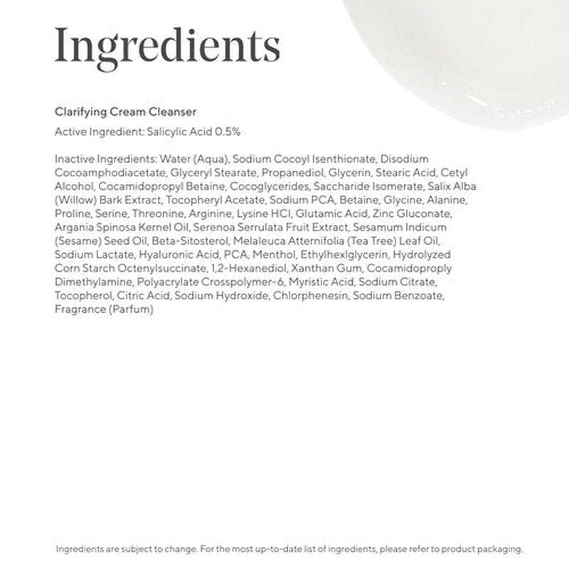 Murad Acne Control Clarifying Cream Cleanser – Gentle Salicylic Acid Face Wash for Acne-Prone and Sensitive Skin, Treats and Prevents Breakouts and Calms Irritation with Extra Hydration – 5 Fl Oz