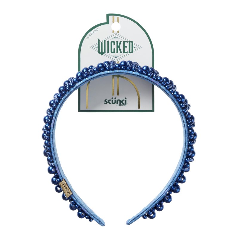 Wicked For Good Pearl Emerald City Headband - hair accessories for women and girls - fashion headbands - gifts for her - Navy Blue - Scunci by Conair