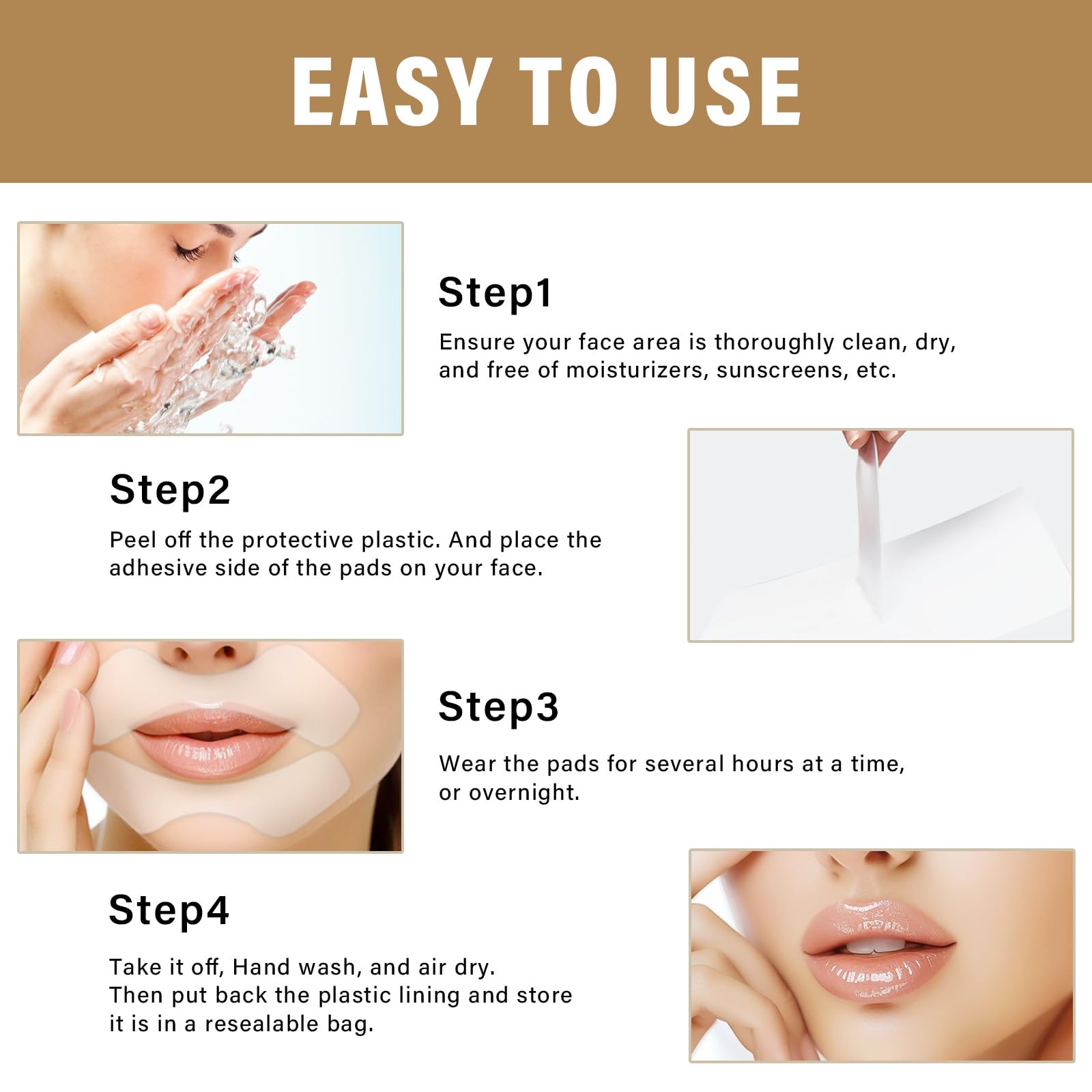 Hajoyful Anti Wrinkle Patches for Lip