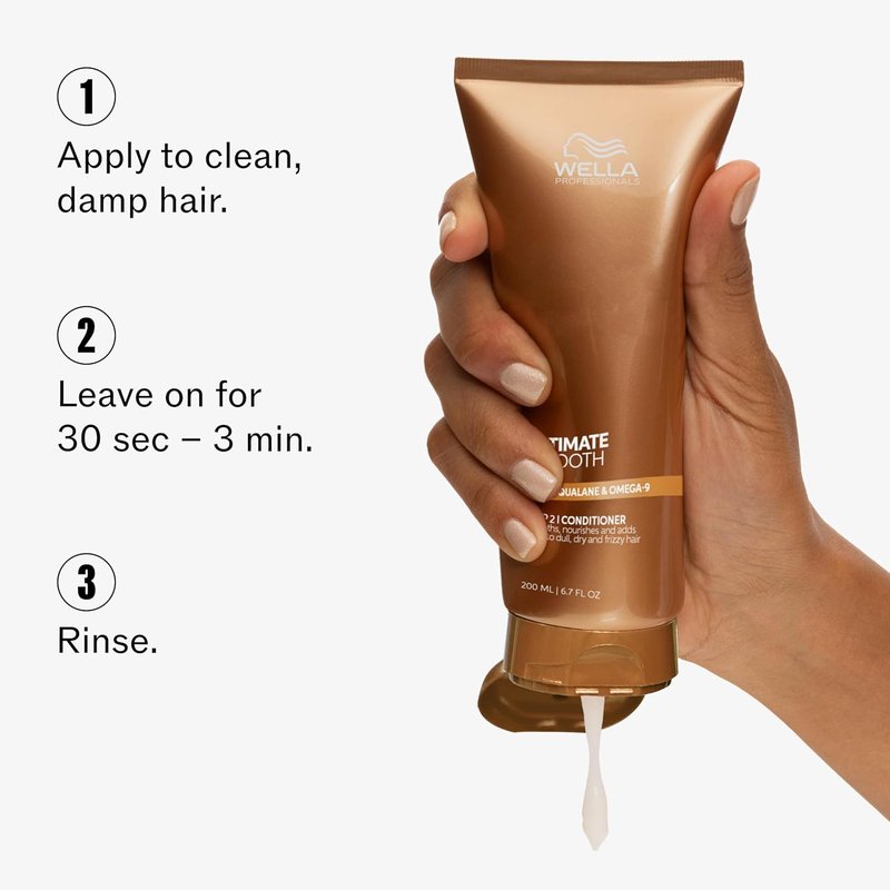 Wella Professionals ULTIMATE SMOOTH Conditioner - Nourishing Treatment for Dry, Frizzy Hair | Adds Silky Shine & Color Safe