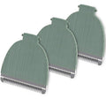 3 Pack Replacement Blades Compatible with Meridian Trimmer, Hygienic Ceramic Replacement Blades Compatible with Meridian Body Trimmer (Onyx & Sage), Green