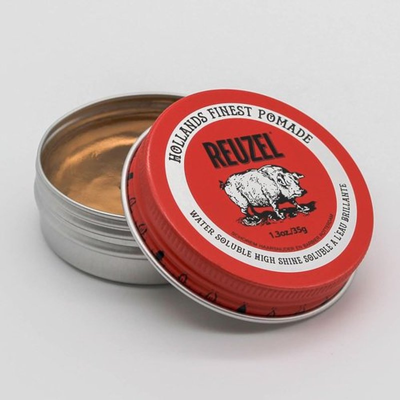 Reuzel Red Pomade - Medium Hold Hair Styling Product | Water Soluble, High Shine, Flake-Free, Easy Wash Out