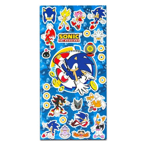 Sonic the Hedgehog Kids Shampoo, Conditioner, Body Wash 8 Oz Bottle - Bundle with 3-in-1 Berry Scented Body Wash, Shampoo & Conditioner Plus Stickers, More | Sonic Bathroom Set