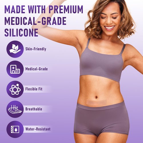 Scar Tape for Surgical Scars – Medical Grade Silicone Scar Sheets and Scar Tape for Keloid Removal, C Section Recovery, Tummy Tuck, Burn or Injury Marks, Soft Reusable Silicone Strips (1.6" x 60")