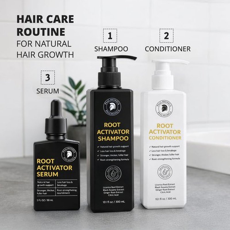 Hair Growth Shampoo and Conditioner Set: Sulfate Free Hair Growth Root Activator Thickening Shampoo for Hair Loss and Thinning Hair - Hair Loss RegrowthTreatments for Women Men