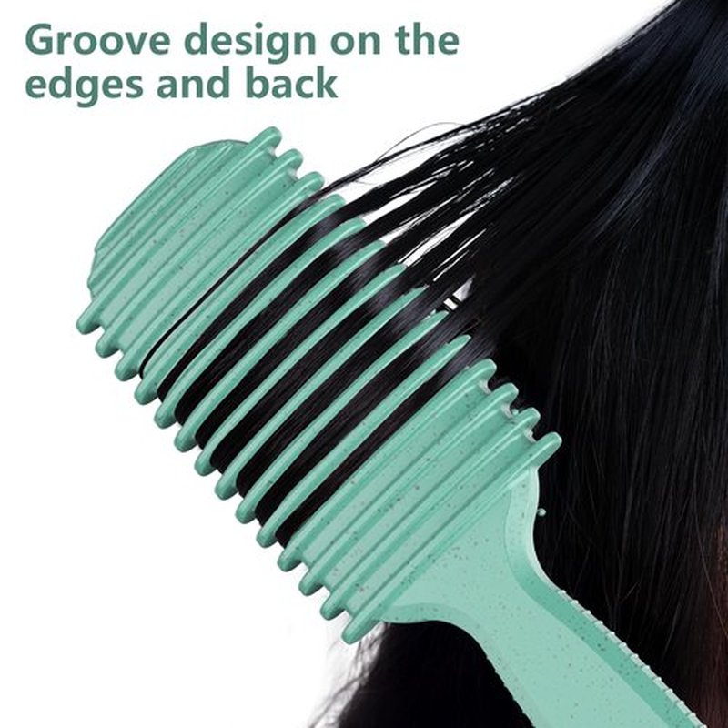 Curly Hair Brush, Curl Defining Brush, Hair Brush, Flexible, Curl Enhancing, Reduce Pulling (Green)