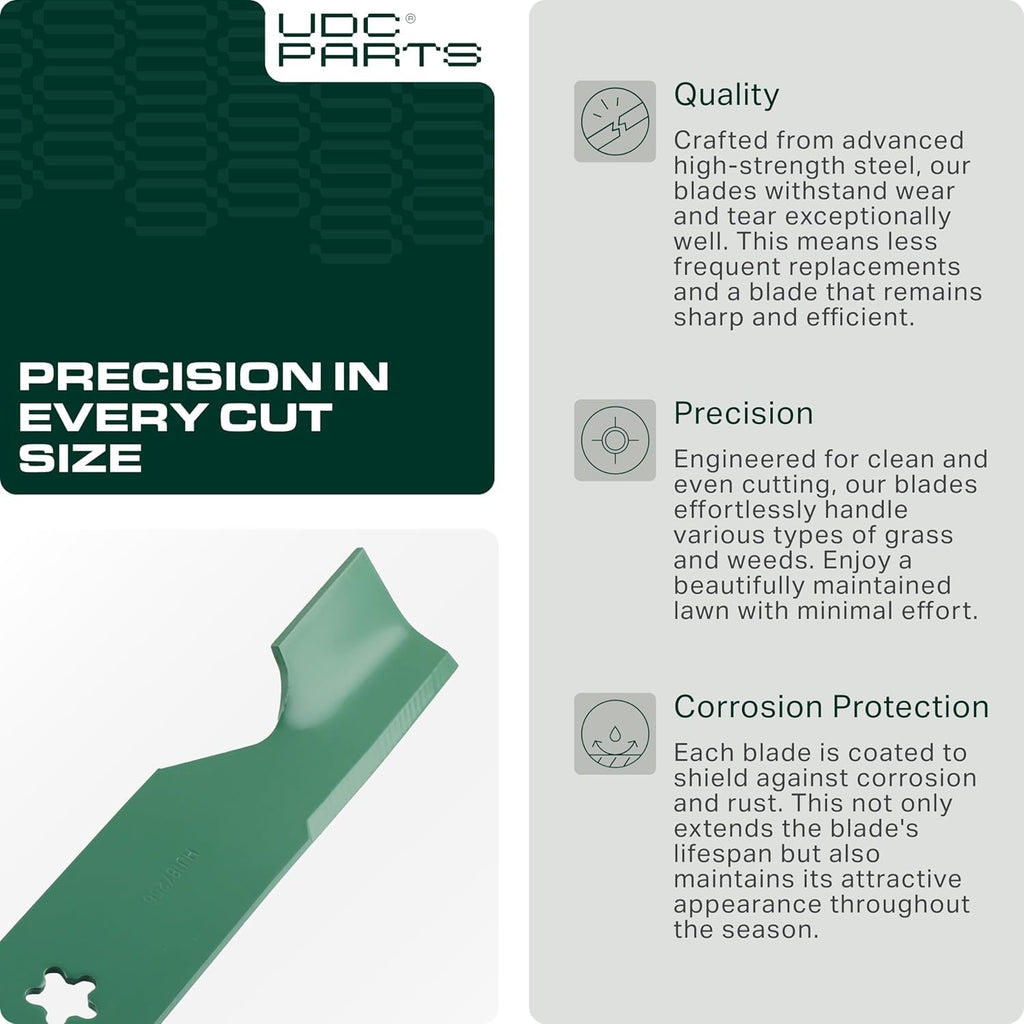 UDC Parts 532187256 54 inch High Lift Lawn Mower Blades 5-Point Star,3 Pack