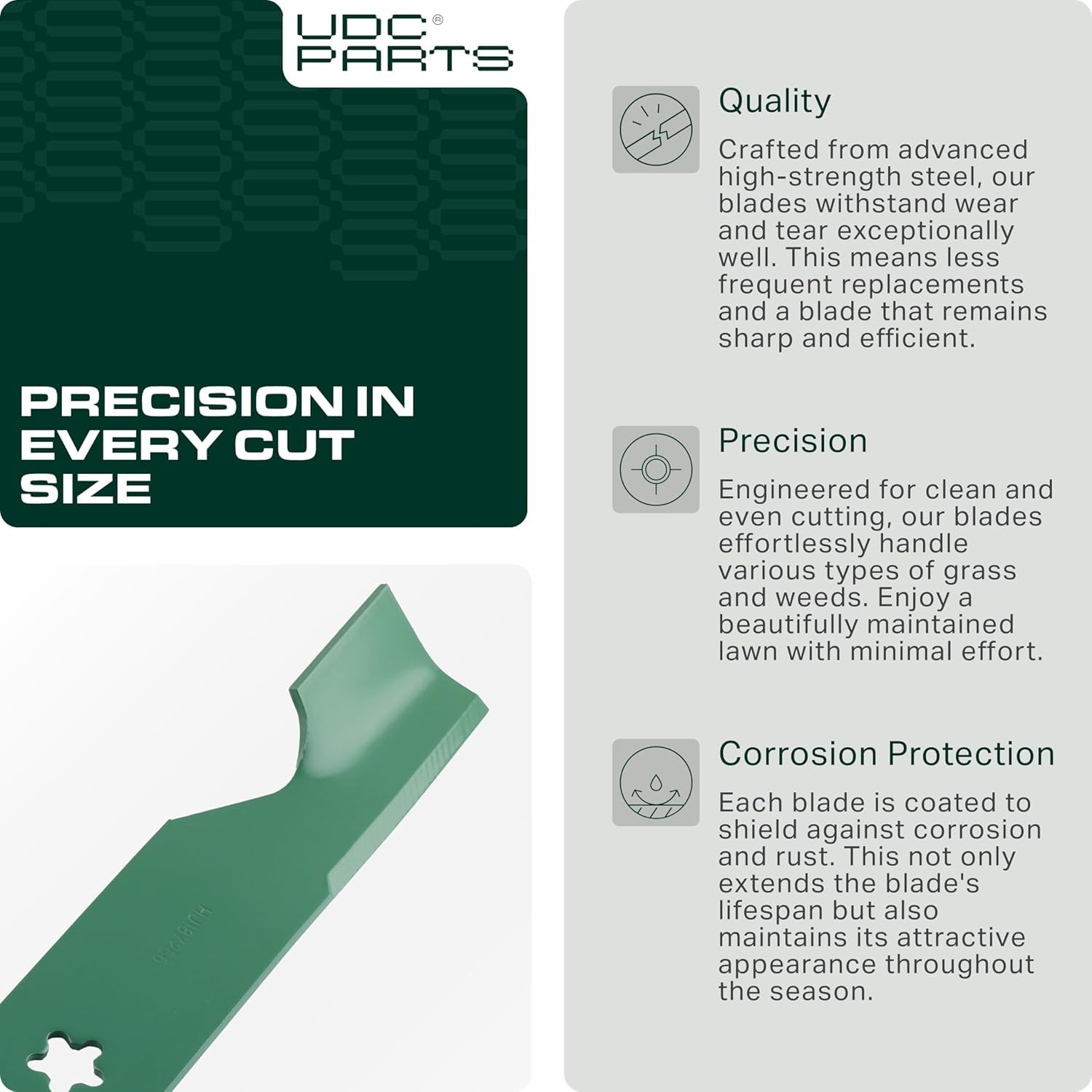 UDC Parts 532187256 54 inch High Lift Lawn Mower Blades 5-Point Star,3 Pack