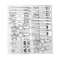 Star Hair Cips Set Silver Metal Heart Wave Y2k 2000s Hair Accessories Barrettes for Women Girls 16PCS
