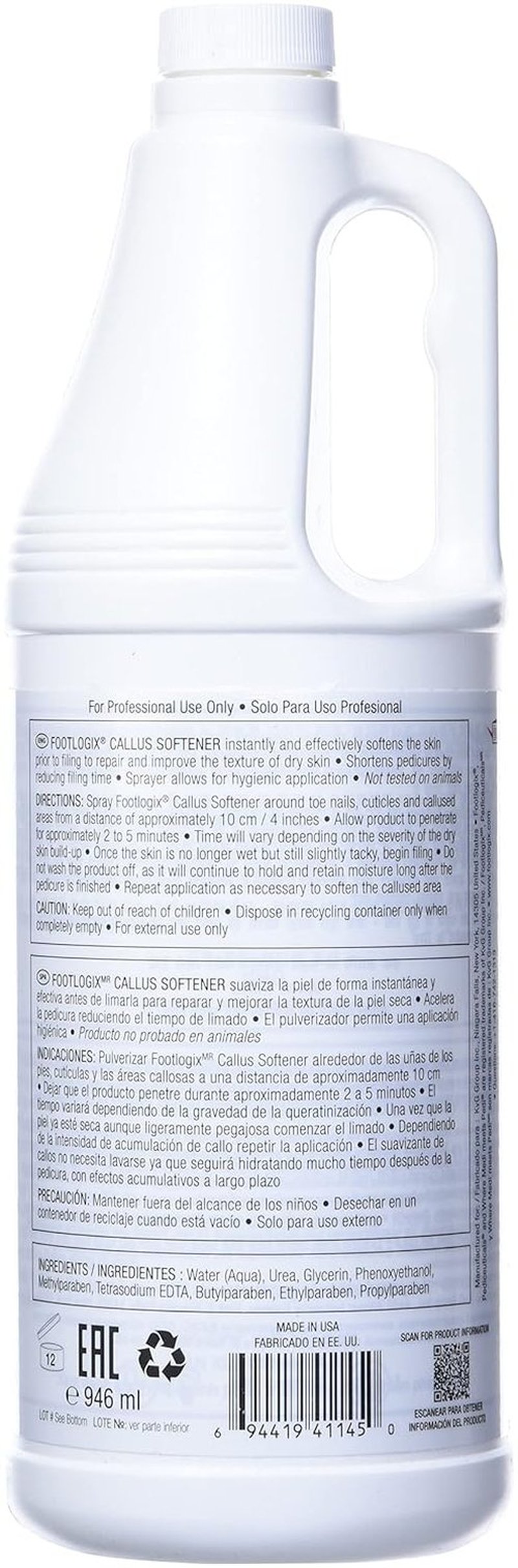 Footlogix Callus Softener - Professional Formula for Smooth Feet | 32 Fl. Oz.