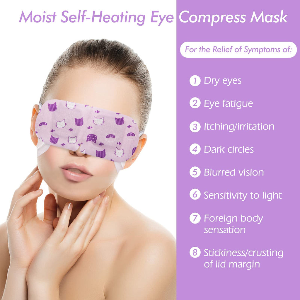 Jekeno Steam Eye Mask, 20 Packs Eye Masks for Dry Eyes, 40-60 Minutes Self Moist Warm Compress Heated Disposable Mask for Sleep, Spa Relaxing Trip Gifts, Travel Essentials for Women Men