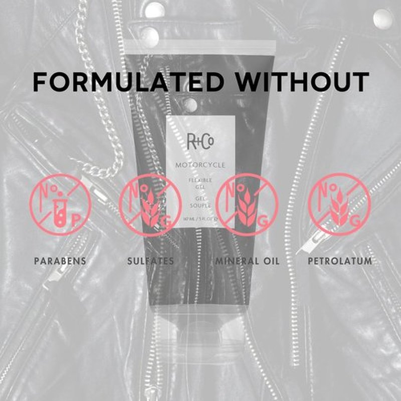 R+Co Motorcycle Flexible Gel |Hybrid Styling Gel with the Flexibility and Shine of a Wax | Heat Protective & Volumizing|Sulfate-Free, Vegan & Cruelty-Free. 5 oz (Pack of 2)