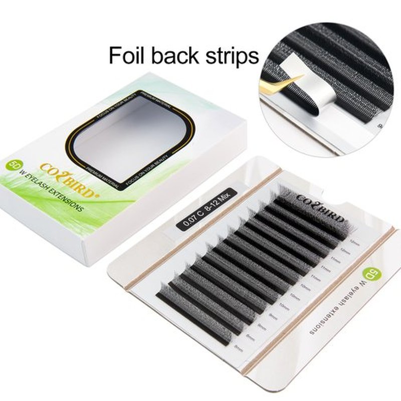 COZBIRD 5d W Lash Extensions W shape Eyelashes Premade Fans Volume Faux Mink Matte Black Fluffy yy Lash 12 Rows (0.07mm D Curl 13mm)